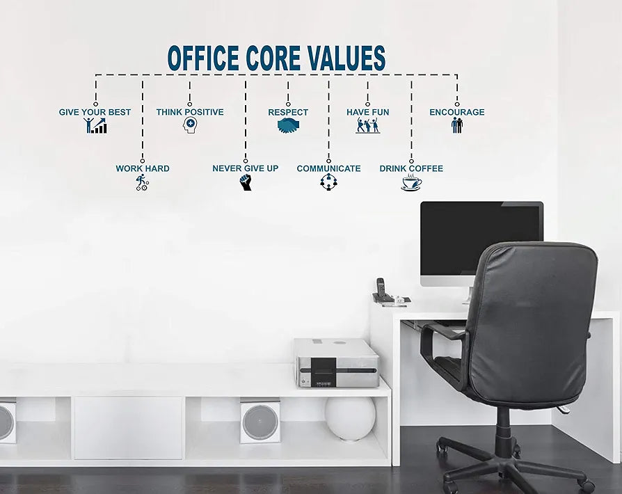 Decal O Decal Office Core Values Chart Wall Stickers