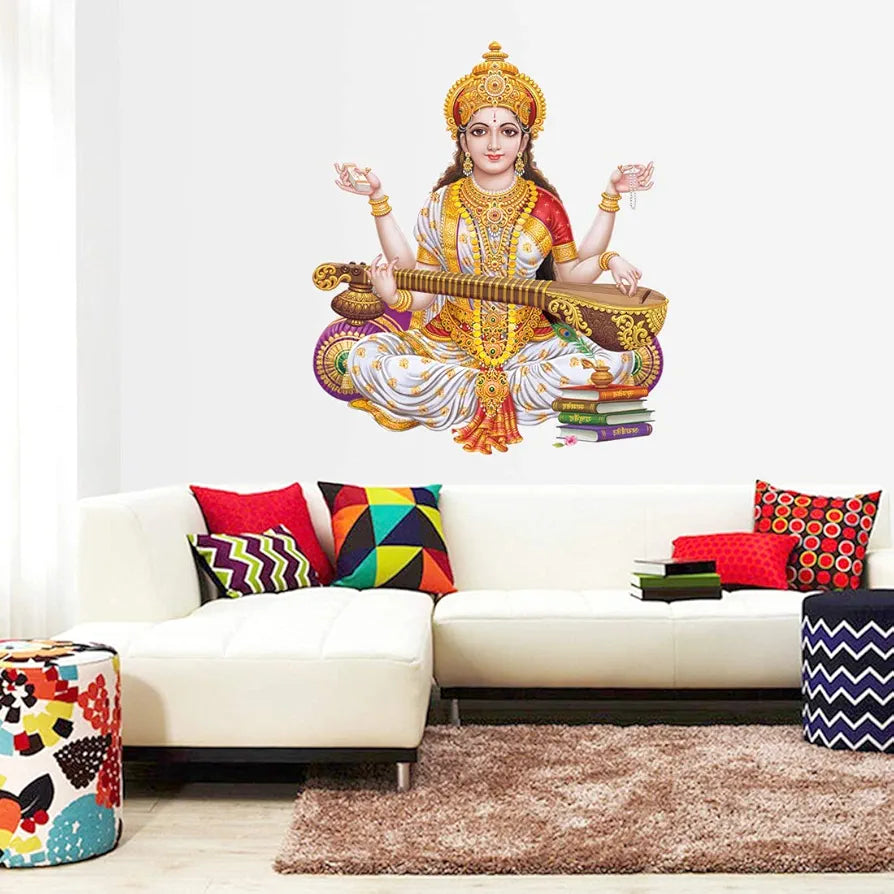 Rangoli White Glossy Vinyl Wall Sticker Premium Self-Adhesive Waterproof Parent-6 Design-24