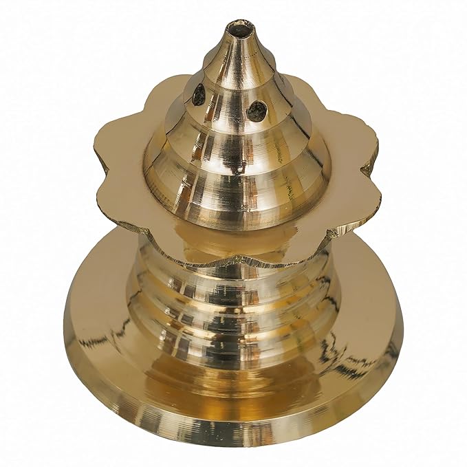 Ecraftindia Golden Brass Agarbatti Stand for Pooja | Incense Stick Holder | Agarbatti Holder | Incense Holder