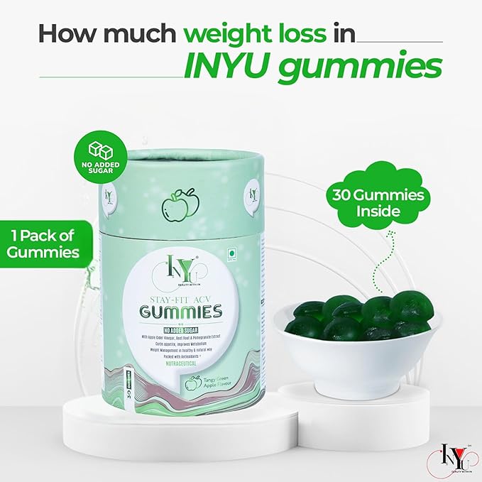 Inyu Stay Fit ACV Gummies for Women & Men - 30 Gummies