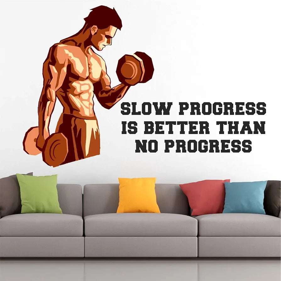 StickMe Gym Fitness Bodybuilding Office Sports Workout Boxing Inspirational Quotes Wall Sticker -SM787
