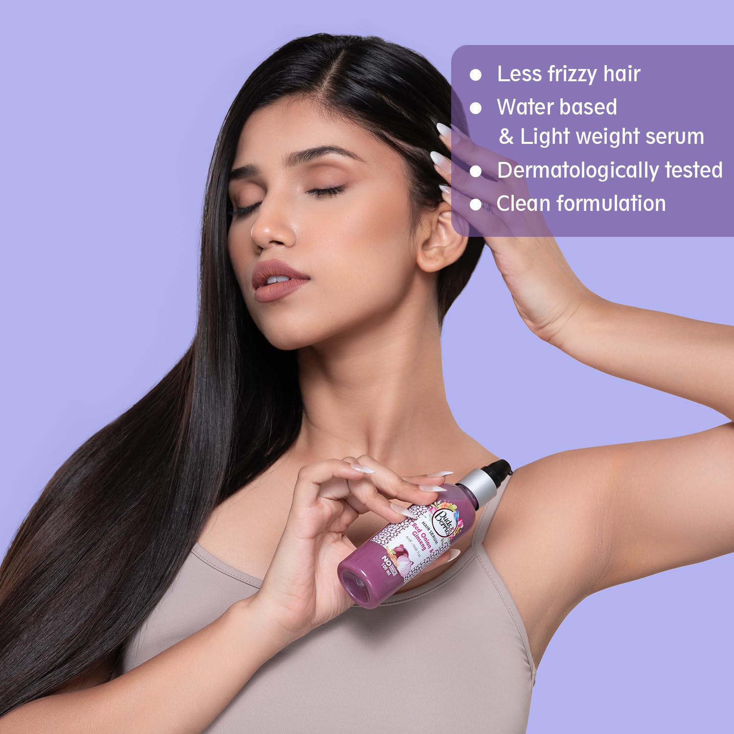 Buds & Berries Red Onion and Ginseng Anti-Hairfall Hair Serum - 100 ml
