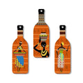 Artvibes African Women Warli Art Wooden Wall Hanging for Home Decor | Set of 3
