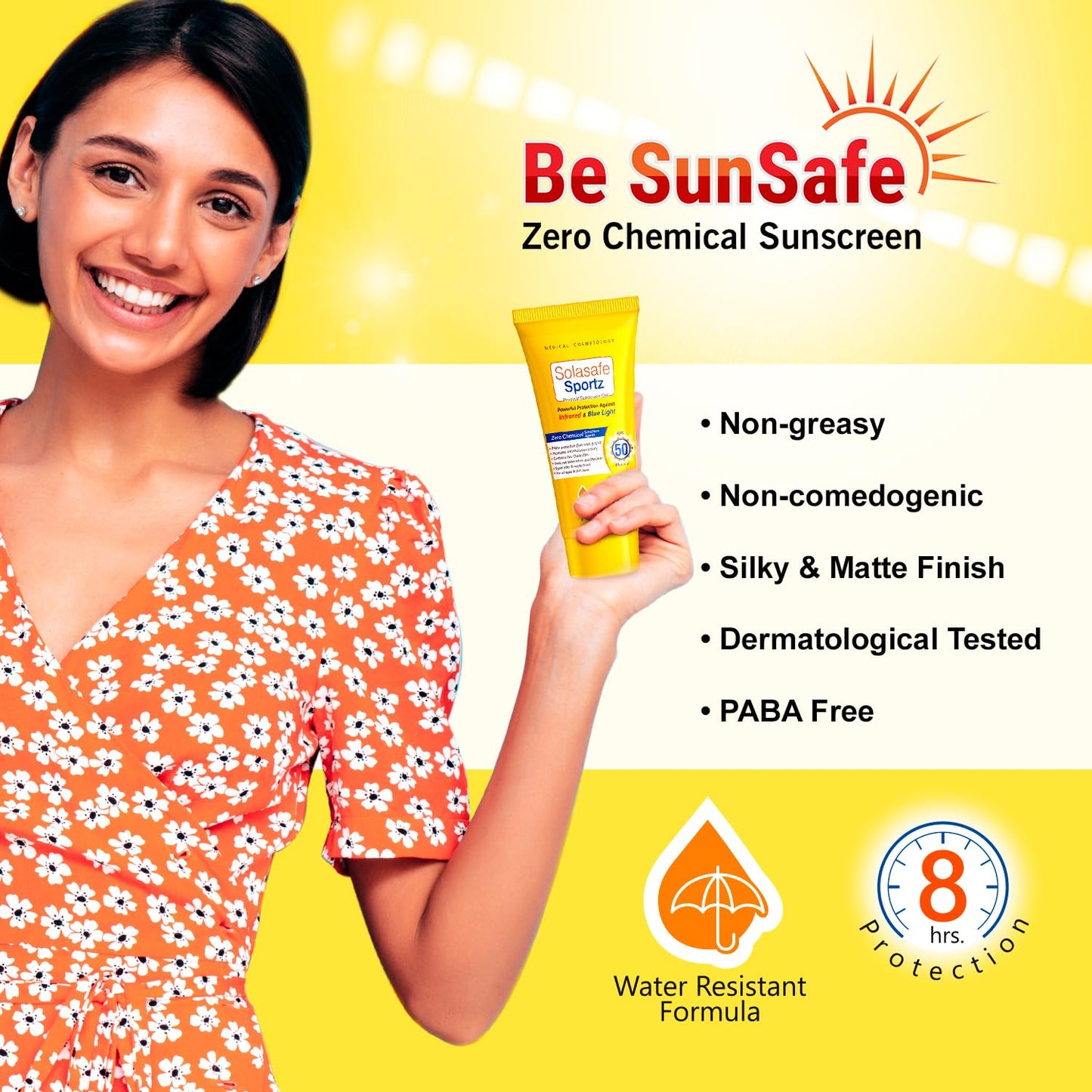 Regaliz Sunscreen Solasafe Sportz (Zero Chemical) - 50 ml