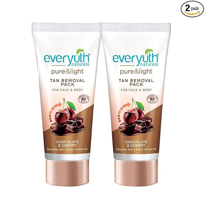 Everyuth Naturals Chocolate & Cherry Tan Removal Face Pack - 50 gms (Pack of 2)