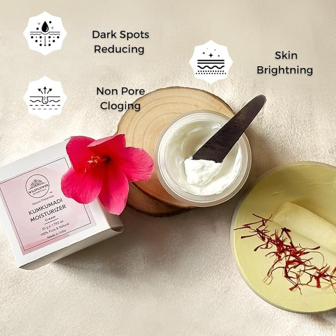 Wildflower Essentials Kumkumadi Cream (Moisturizer) - 50 gms