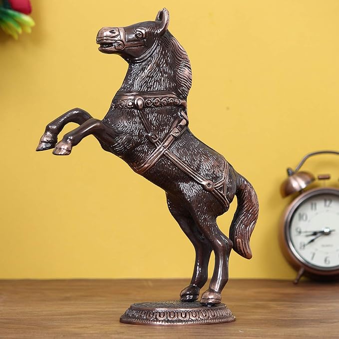 Ecraftindia Decorative Jumping Horse Antique Showpiece