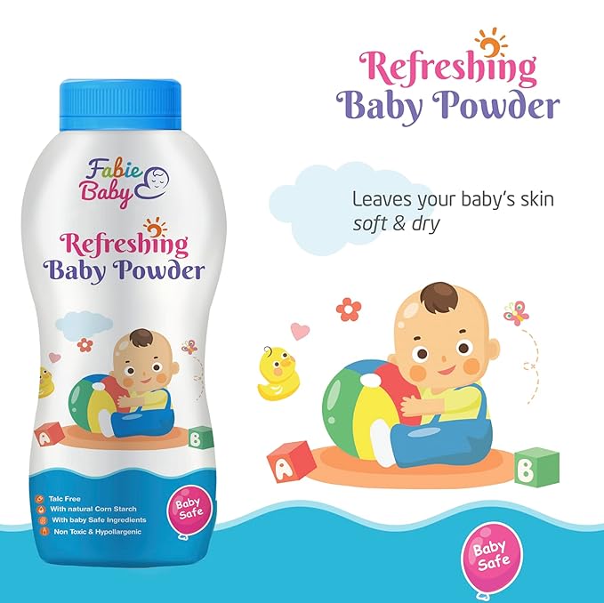 Fabie Baby Talc Free Natural Baby Powder for New Born - 100 Gms