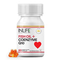 INLIFE Fish Oil Coenzyme Q10 Omega 3 Supplement - 60 Liquid Filled Capsules