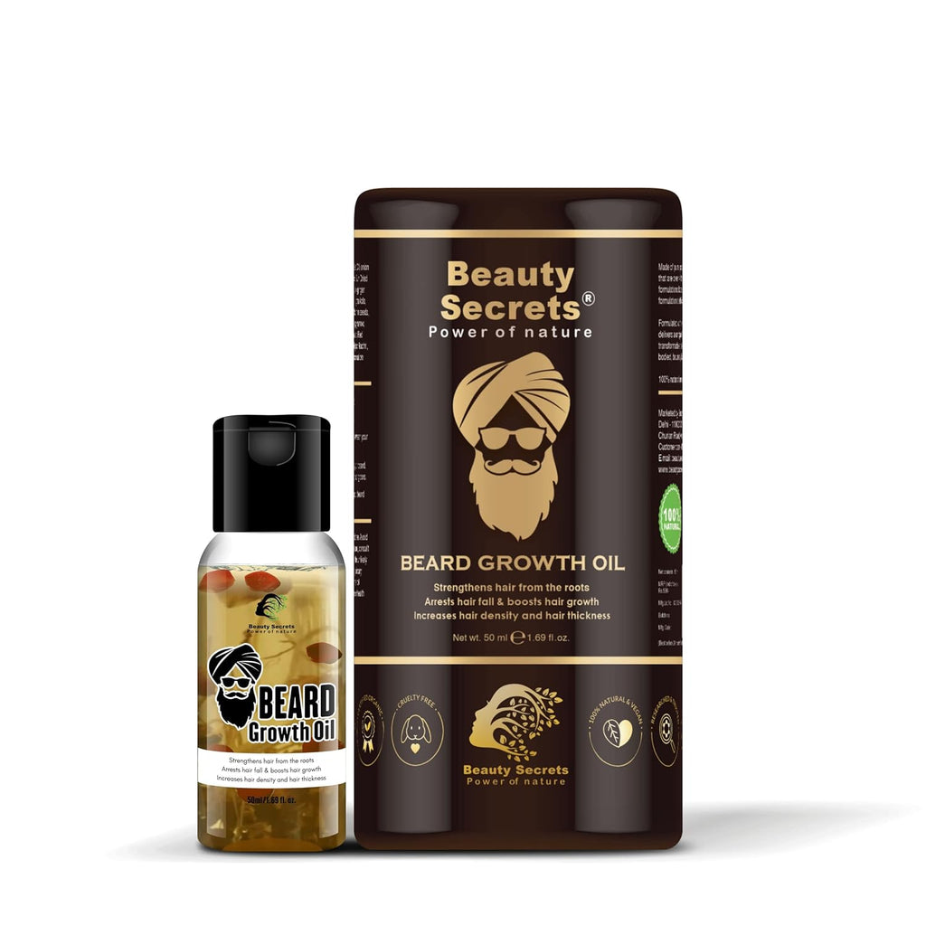 Beauty Secrets Premium Beard Growth Oil - 50 ml Each (Pack of 2)