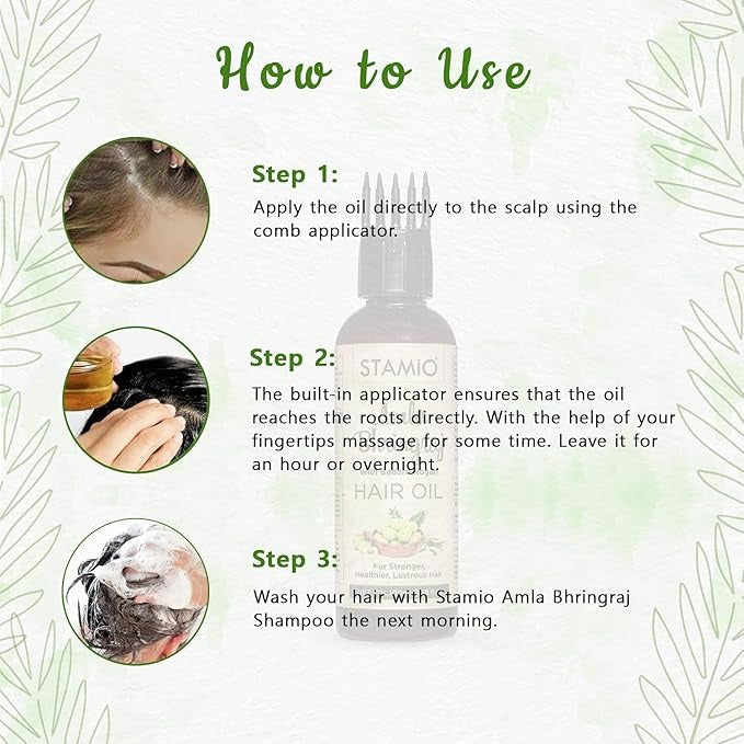 Stamio Amla Bhringraj Hair Oil - 100 ml
