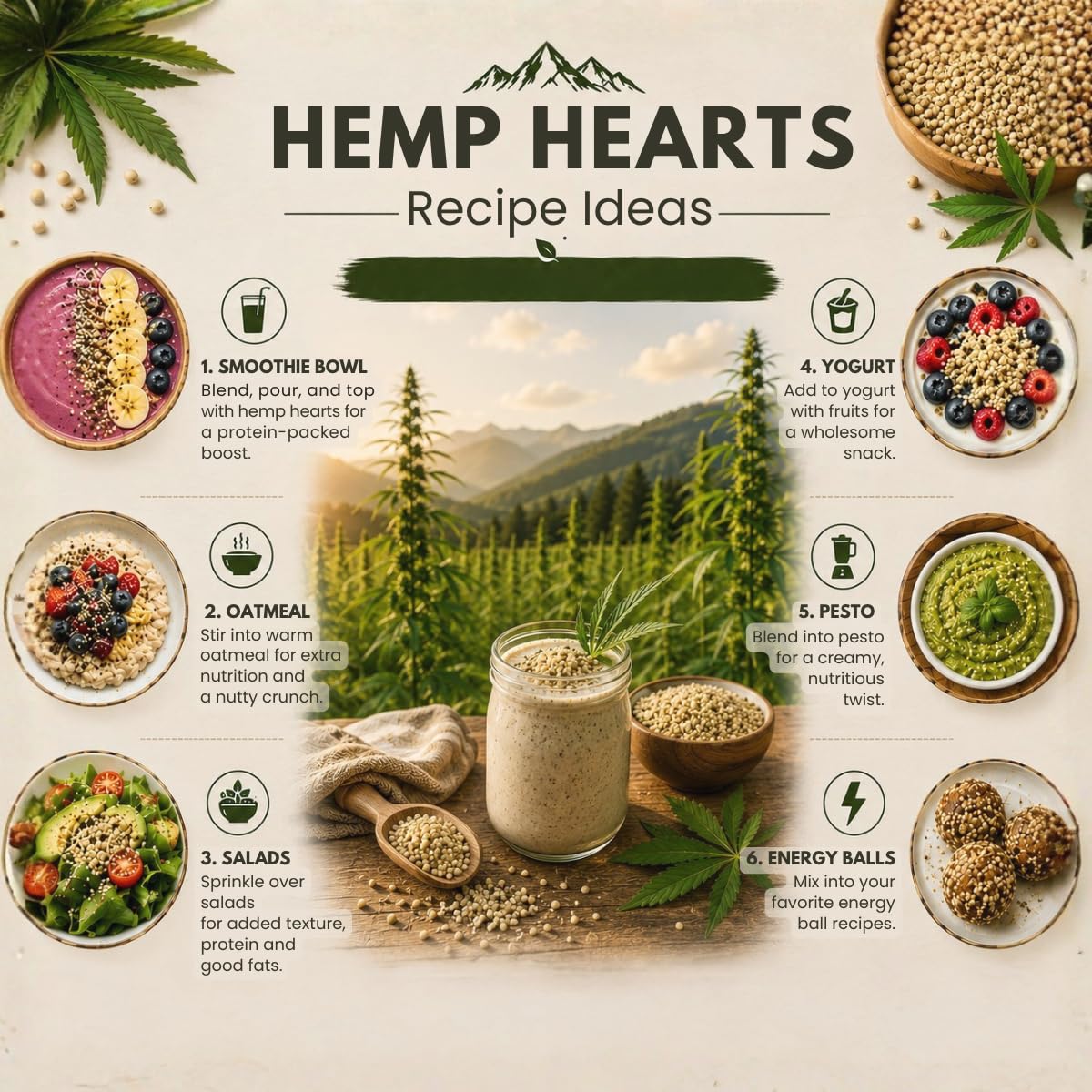 Earthen Story Hemp Hearts, 150g | Himalayan Origin Shelled Hemp Seeds | Rich in Plant Protein & Omega 3 | Lab Tested for Pesticide Residues | Mild Nutty Taste | Superfood for Smoothies, Salads & Breakfast