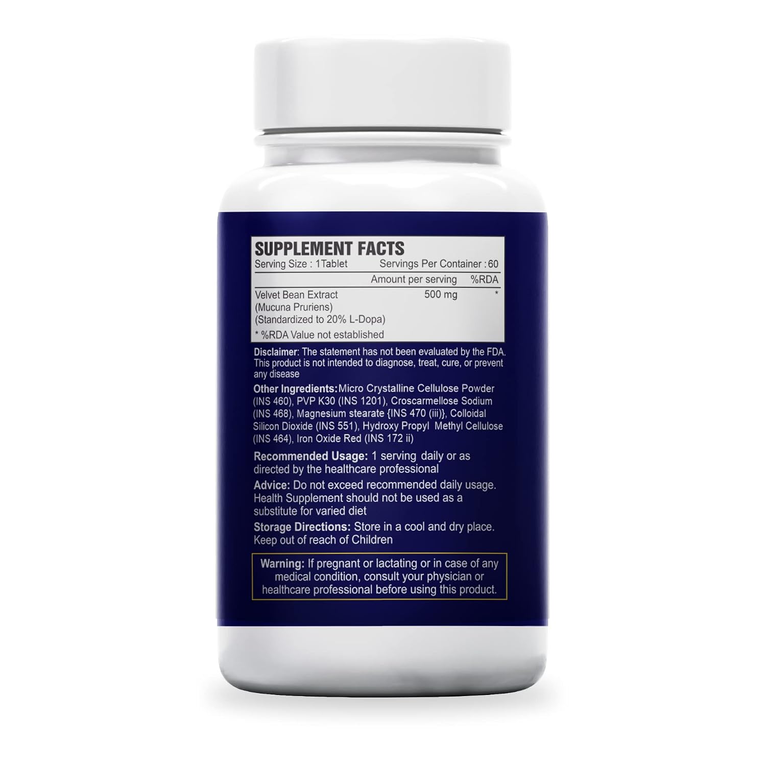 Sea Life Mucuna Pruriens Extract (60 Tablets) | Kaunch Beej | Velvet Bean | Kapikacchu | Natural L-Dopa 600mg | Stress Reliever | For Mood & Motivation Support.