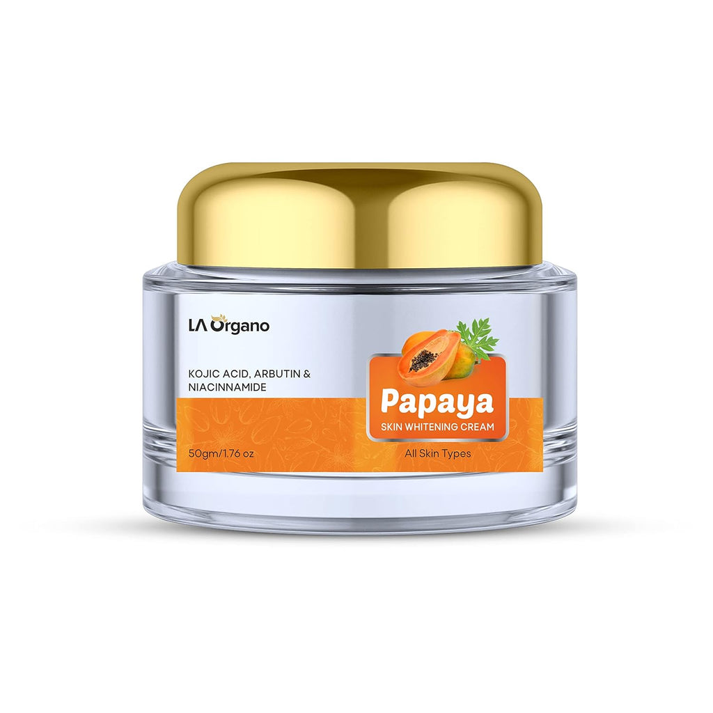 La Organo Papaya Cream for Skin Brightening & Whitening - 50 Gms