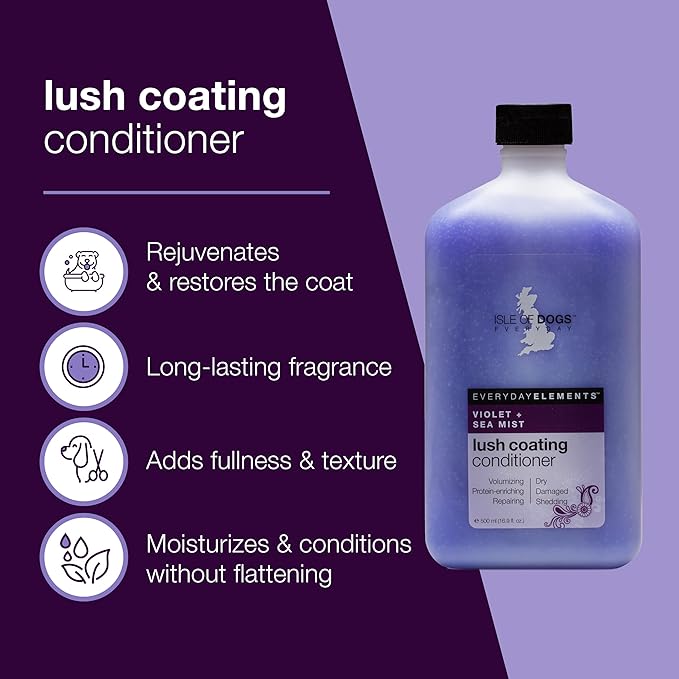 Isle of Dogs Everyday Lush Coating Conditioner | 500 Ml | Violet + Sea Mist