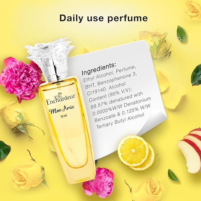 Enchanteur Mon Amie Liquid Lemon Perfume For Women - 50 ml