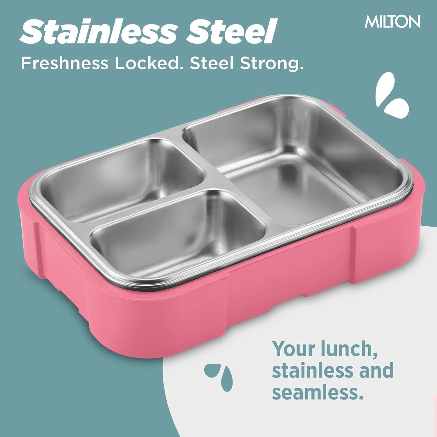 Milton Bravo 3 Steel Thermoware Lunchbox