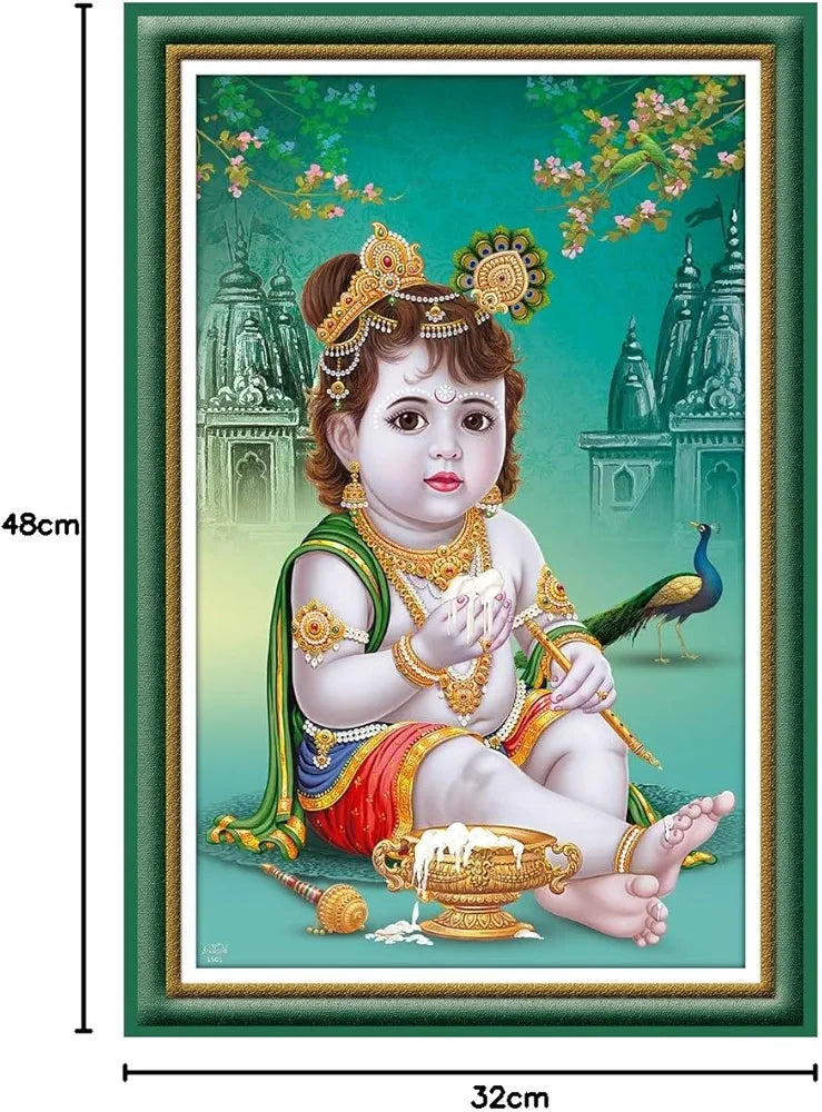 Rangoli MDF Wall Stick Decorative Panel 12x18 Wall Art P-1 Design-3