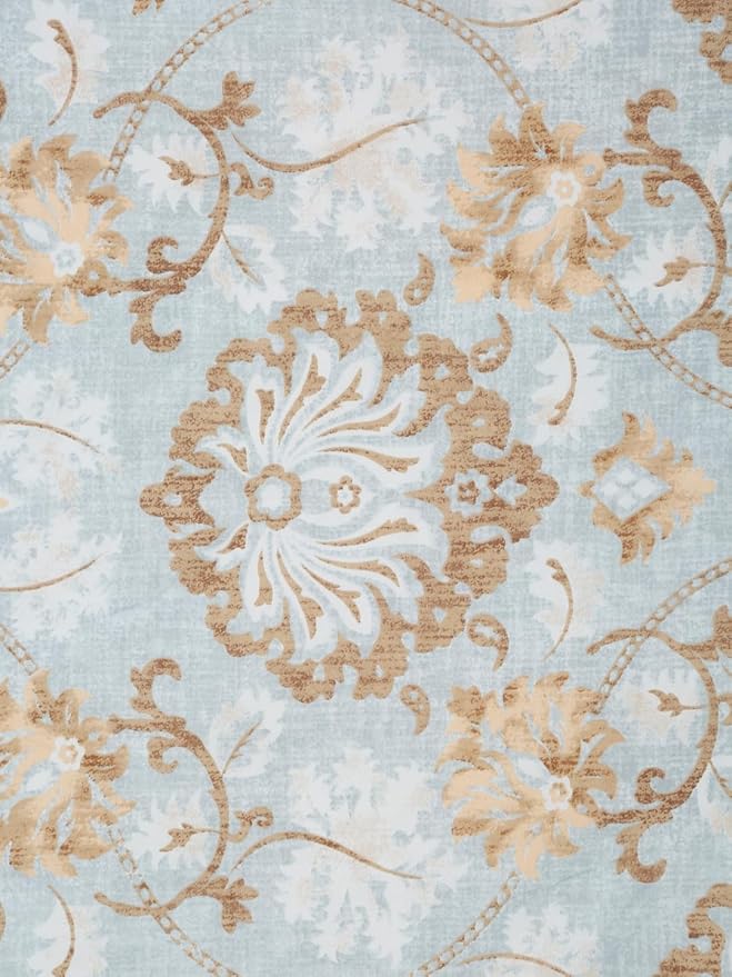 Cortina Ultra-Soft Microfiber Reversible 120 GSM Abstract Single AC Blanket Quilt Dohar | Baby Blue