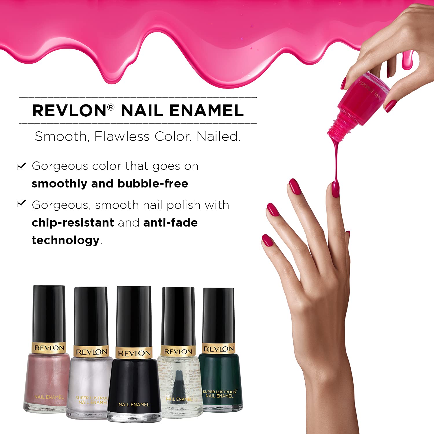 REVLON Matte Finish Nail Enamel, Plum Deluxe, 8ml