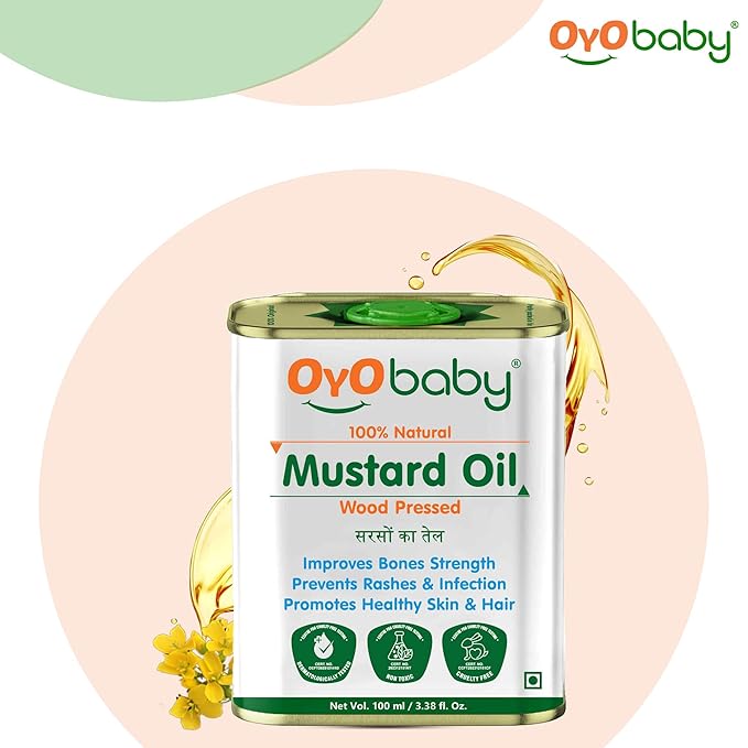 Oyo Baby Kachi Ghani Pure Mustard Baby Oil - 100 ml