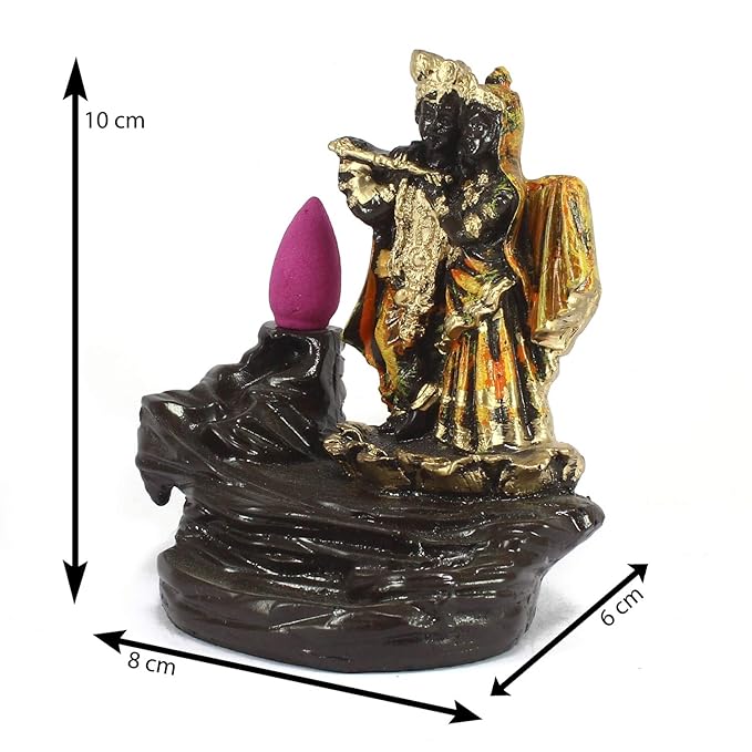 Ecraftindia Krishna Smoke Scented Backflow Cone Incenses | Orange