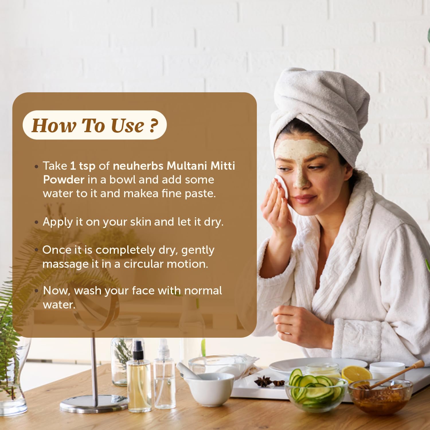 Neuherbs Multani Mitti Powder - 200g For Skin | Face Pack For Deep Skin Cleansing | 100% Pure & Natural With No Added Preservatives
