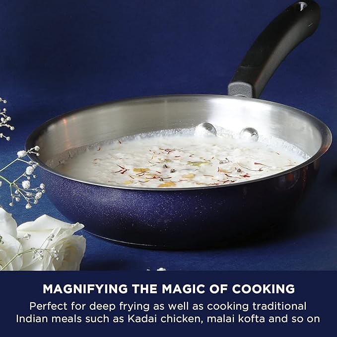 Meyer Centennial Nickel Free Stainless Steel Fry Pan 24cm Blue Diamond