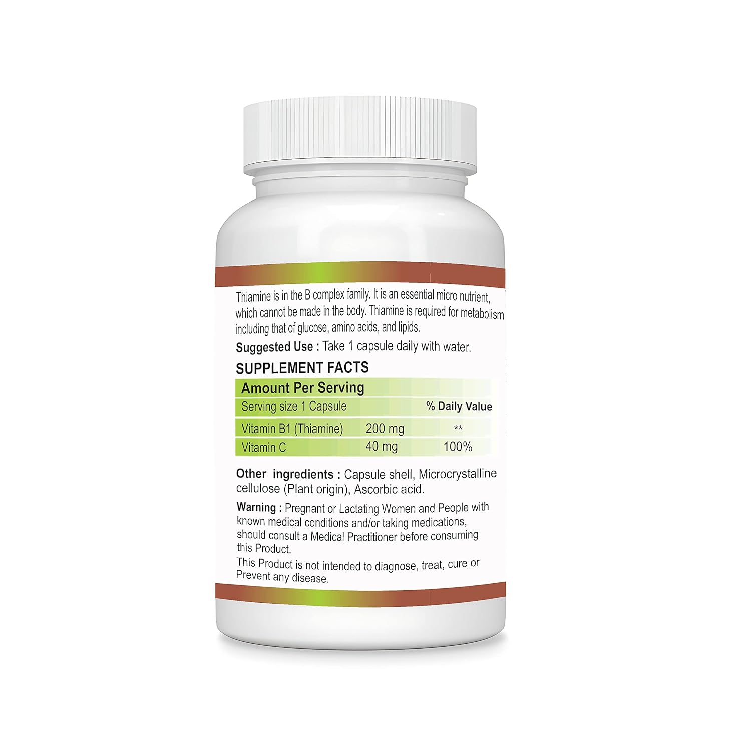 VITARUHE® Vitamin B1 (Thiamine) High Dose – 90 Capsules