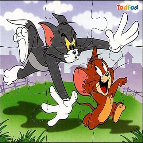 TodFod Wooden Jigsaw Puzzles Toy for Kids & Children Tom & Jerry 54 Pieces 6 in 1 Jigsaw Puzzles