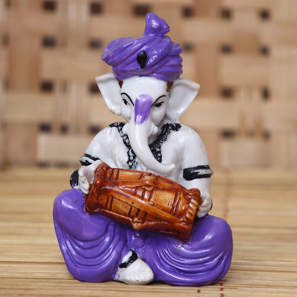 Ecraftindia Synthetic Fiber Lord Ganesha Statue | Purple