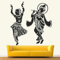 StickMe Lord Radhe Krishna Hindu God Creative Religious Wall Sticker - Self Adhesive Peel & Stick Vinyl Medium - 90 x 90 cm