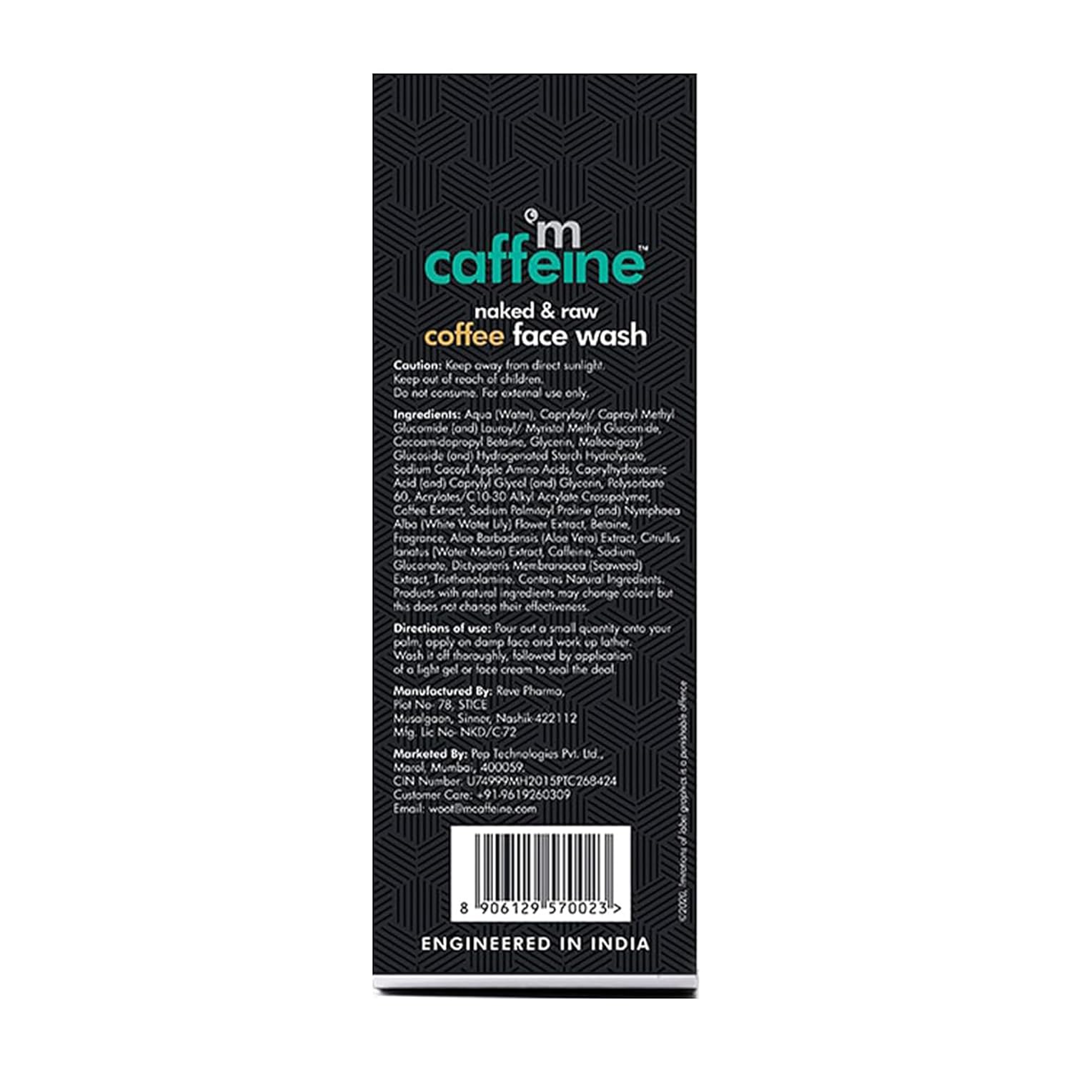 mCaffeine Deep Cleansing Coffee Face Wash for Oil Control | De Tan Face Wash for Men & Women | Daily Use Anti Pollution Face Wash For Summers | 100ml