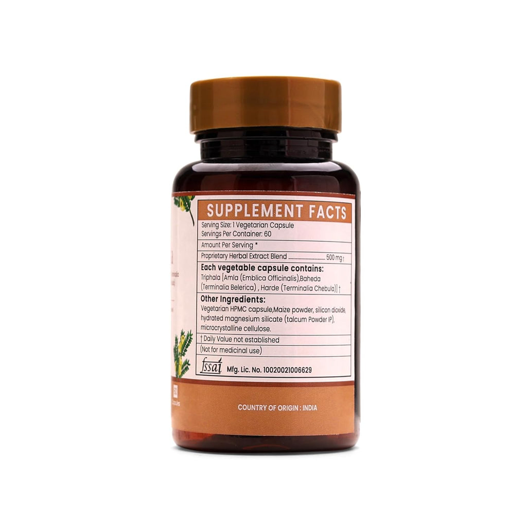Ayurleaf Herbals Triphala Capsules for Healthy Weight Management - 60 Caps | Pack of 2