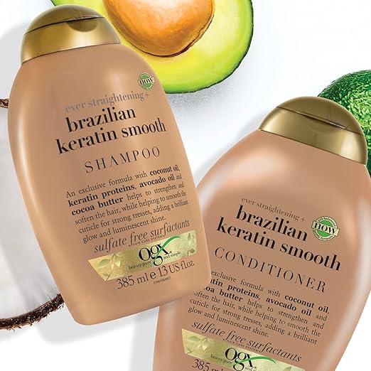 Ogx Ever Straightening Brazilian Keratin Smooth Shampoo With Coconut Oil - 385 ml