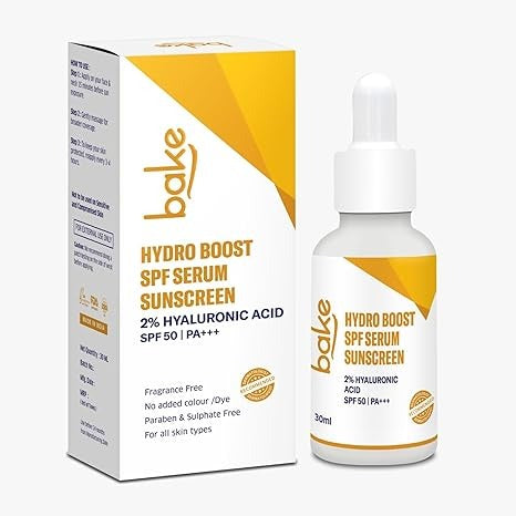Bake 2% Hyaluronic Acid Face Serum Sunscreen SPF 50 PA+++ - 30 ml