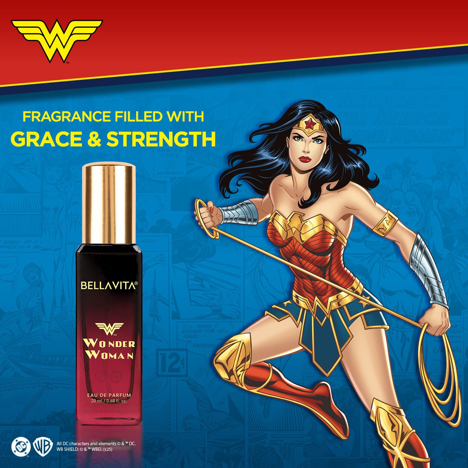 BELLAVITA DC Fearless 3x20ml | Perfume Gift Set for Woman | Gifts for Women | Rose, Jasmine and Patchouli | Floral, Fruity & Sweet Premium Fragrance Scent