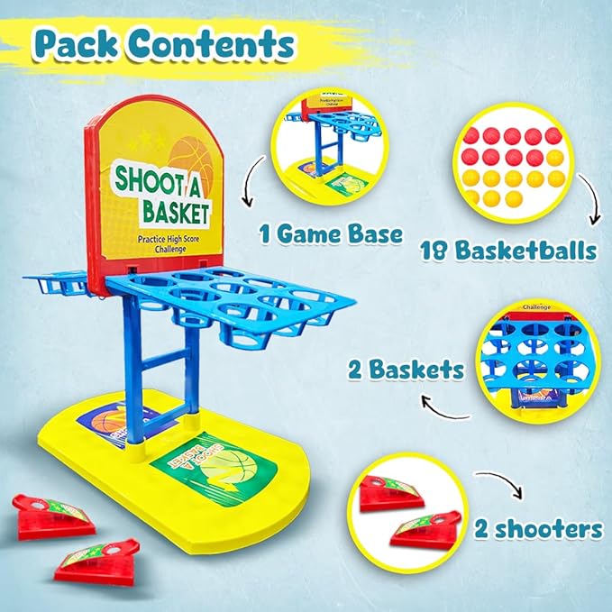 Wembley Shoot-A-Basketball Board Game for Boys & Girls Tabletop Action