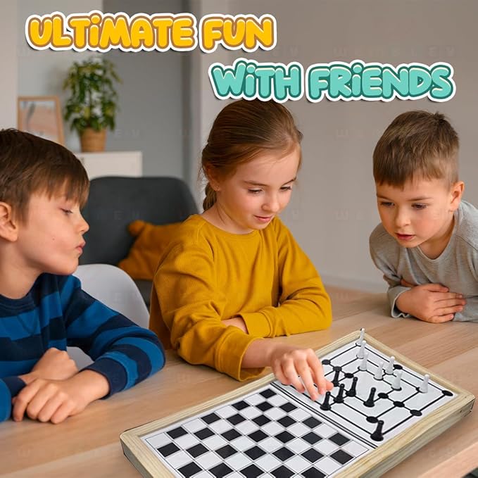 Wembley Wooden Chess Board Set 3-in-1 Board Games