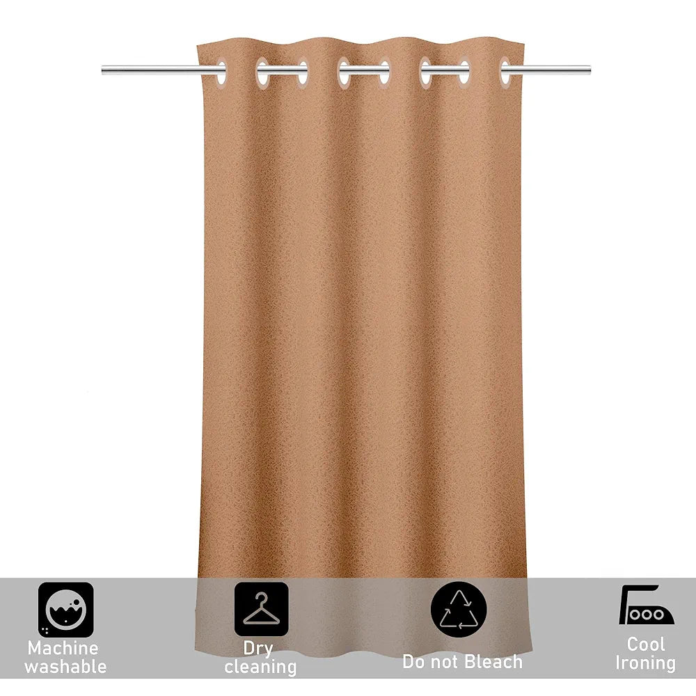 Kuber Industries Stylish Door Curtains for Living Room & Bedroom Web Net Colour Golden