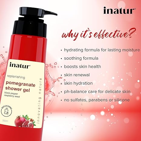Inatur Pomegranate Shower Gel - 350 ml