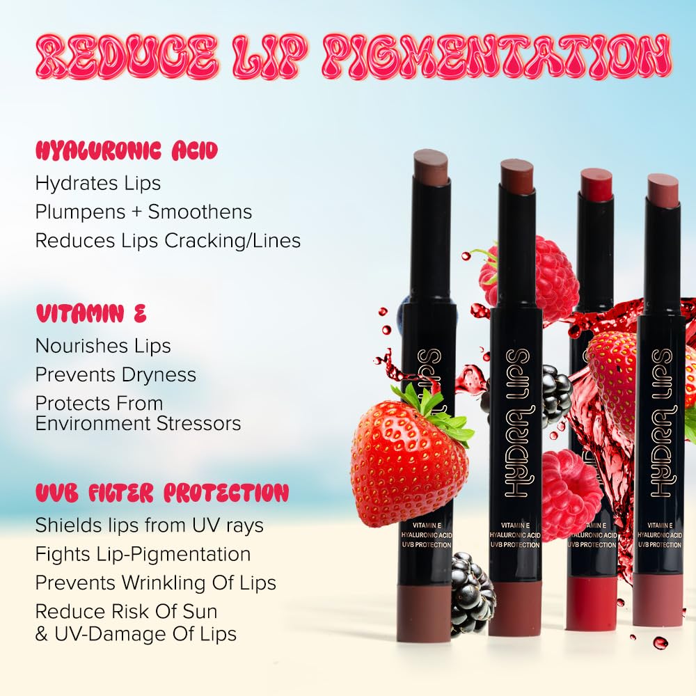 Daily Life Forever52 Hydra Lipstick, Semi-Matte Finish| Enriched with Hyaluronic Acid, Vitamin E & UVB Filter| 97% Lip Darkness Reduction | Vegan & Cruelty Free (COCOARUSH-16, 1.4g)