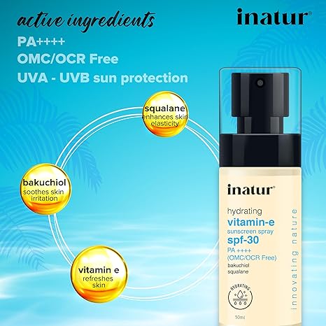 Inatur Vitamin E Sunscreen Spray SPF 30 PA++++ - 50 ml