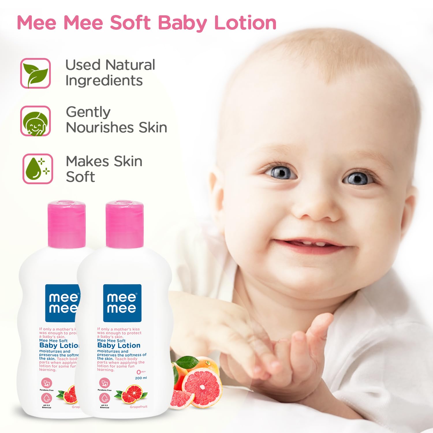 Mee Mee Baby Lotion - 200 ml (Pack of 2)