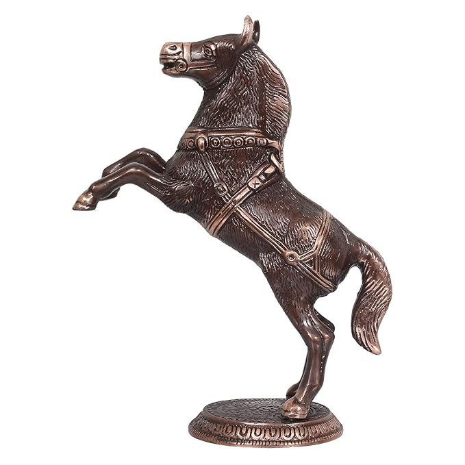 Ecraftindia Decorative Jumping Horse Antique Showpiece