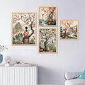 Kotart Nature Inspired Modern Art Paintings with Frame Set of 4 Frames C