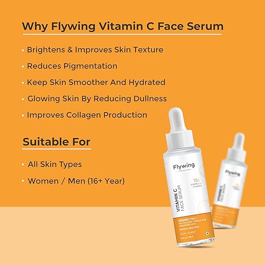 Flywing Vitamin C Serum For Glowing Skin Face Serum - 30 ml