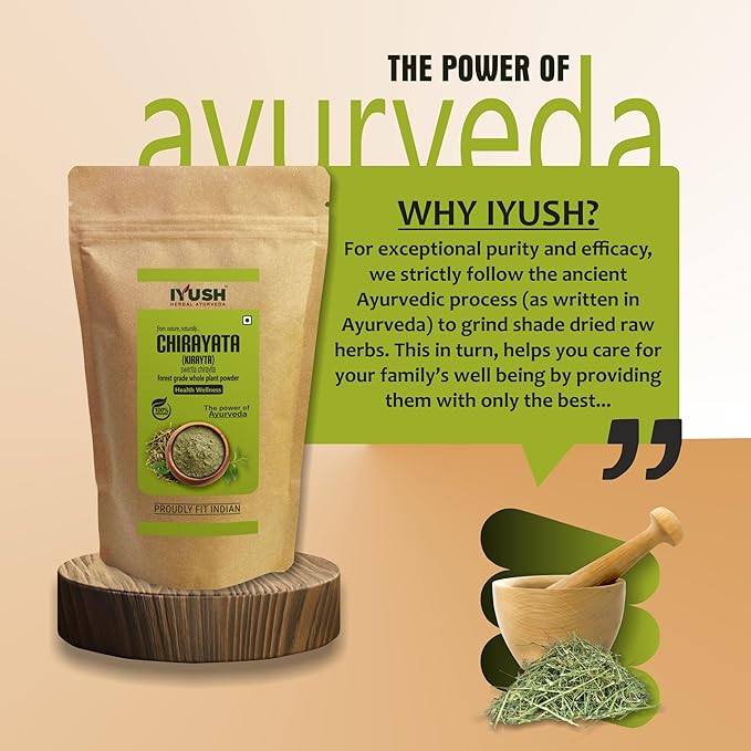 Iyush Herbal Ayurveda Chirayata Powder Kirayta - 900 gms