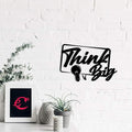 Ecraftindia Think Big Black Engineered Wood Wall Art Cutout | Ready to Hang Home Decor