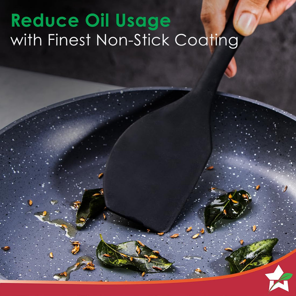 Wonderchef Duralite Die-cast Non Stick Fry Pan 24cm | 1.2 L | Grey